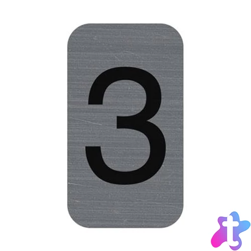 Információs tábla, öntapadó, 2,5x4,4 cm, alumíniumhatású, EXACOMPTA, 3-as