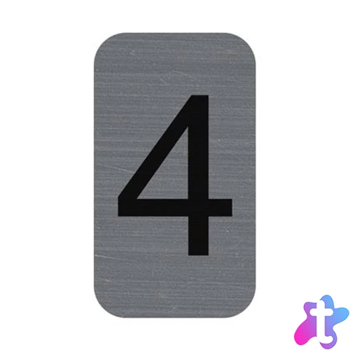 Információs tábla, öntapadó, 2,5x4,4 cm, alumíniumhatású, EXACOMPTA, 4-es