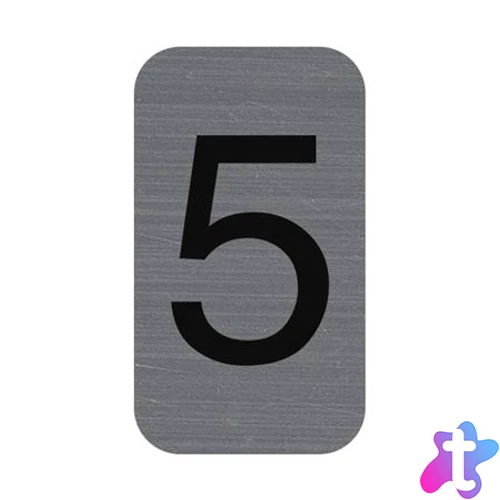 Információs tábla, öntapadó, 2,5x4,4 cm, alumíniumhatású, EXACOMPTA, 5-ös