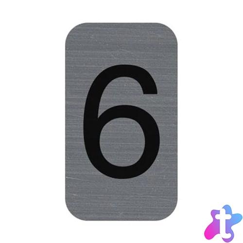 Információs tábla, öntapadó, 2,5x4,4 cm, alumíniumhatású, EXACOMPTA, 6-os