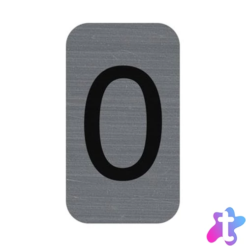 Információs tábla, öntapadó, 2,5x4,4 cm, alumíniumhatású, EXACOMPTA, 0-ás