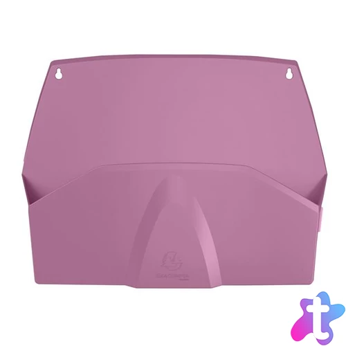 Fali rendszerező, 1 rekeszes, fekvő, 38,2x28,9x7,2 cm, EXACOMPTA "Autentik", rózsaszín