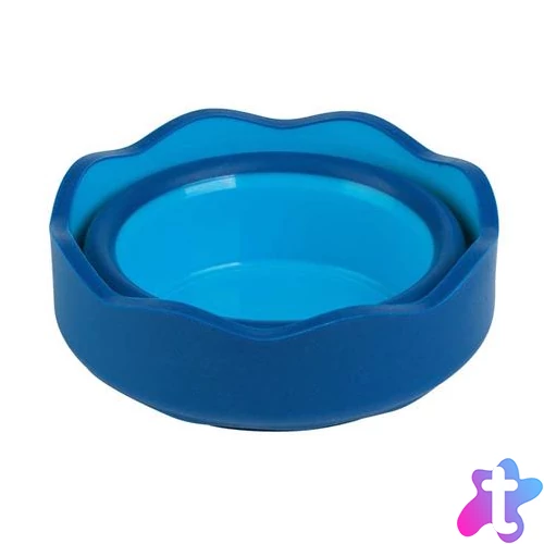 Ecsettál, műanyag, FABER-CASTELL "Click&Go", kék