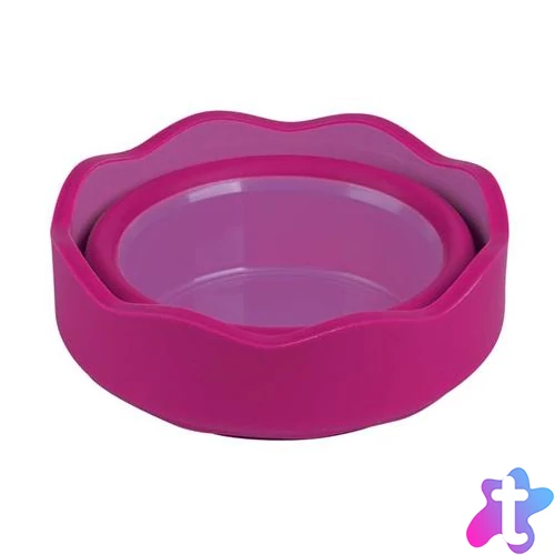 Ecsettál, műanyag, FABER-CASTELL "Click&Go", piros