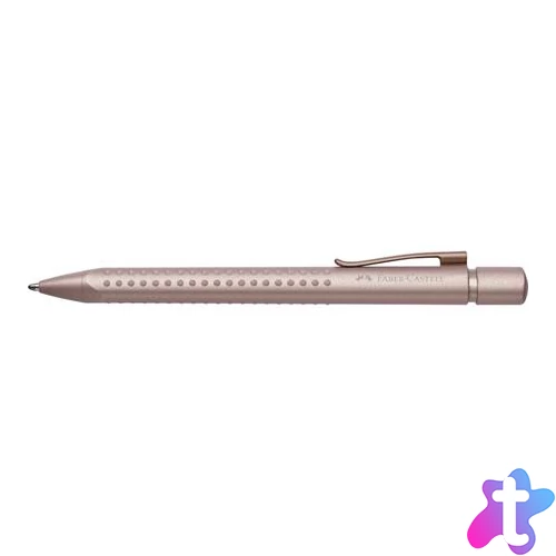 Golyóstoll, 1 mm, XB, nyomógombos, rózsaszín tolltest, FABER-CASTELL "Grip 2010 Harmony", kék