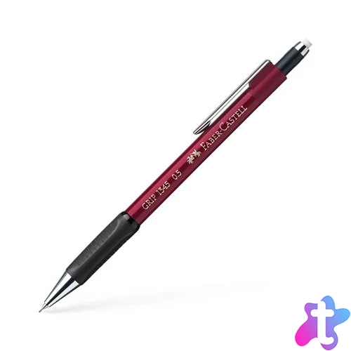 Nyomósirón, 0,5 mm, FABER-CASTELL "Grip 1345", piros