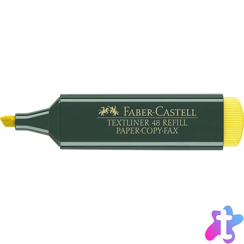 Szövegkiemelő, 1-5 mm, FABER-CASTELL, "Textliner 48", sárga