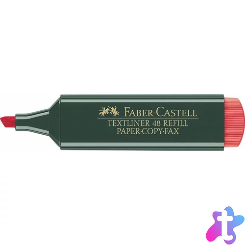 Szövegkiemelő, 1-5 mm, FABER-CASTELL, "Textliner 48", piros