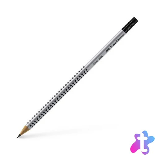 Grafitceruza radírral, HB, háromszögletű, FABER-CASTELL "Grip 2001"