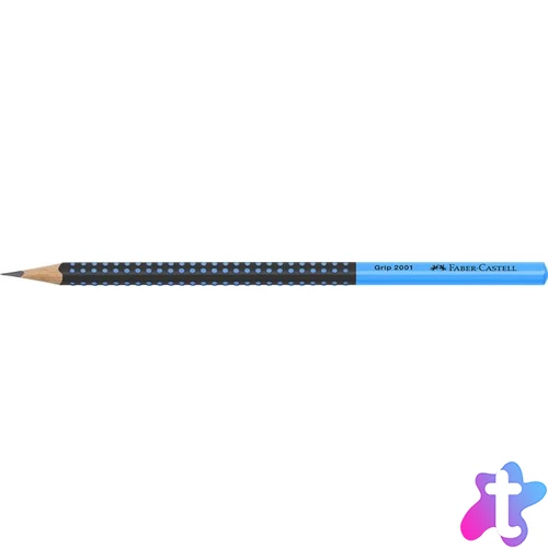 Grafitceruza, HB, háromszögletű, FABER-CASTELL "Grip 2001", fekete, kék