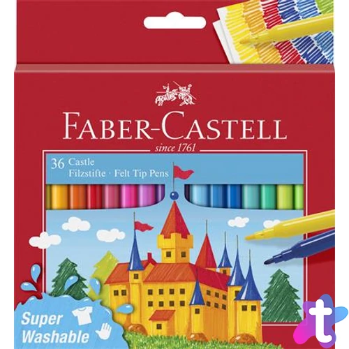 Filctoll készlet, FABER-CASTELL, 36 különböző szín "Castle"