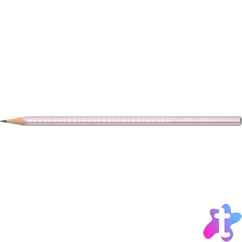 Grafitceruza, B, háromszögletű, FABER-CASTELL "Sparkle", metál rózsaszín