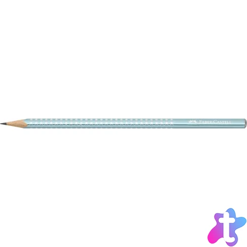 Grafitceruza, B, háromszögletű, FABER-CASTELL "Sparkle", metál óceánkék