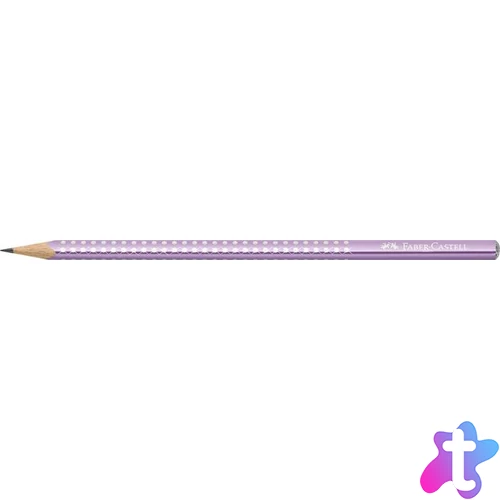 Grafitceruza, B, háromszögletű, FABER-CASTELL "Sparkle", metál lila