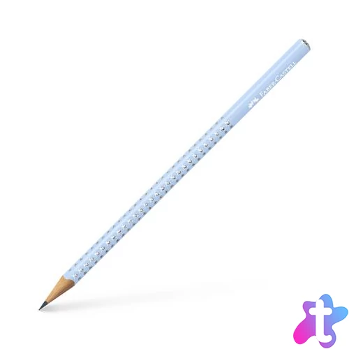 Grafitceruza, B, háromszögletű, FABER-CASTELL "Sparkle", gyöngyház égkék