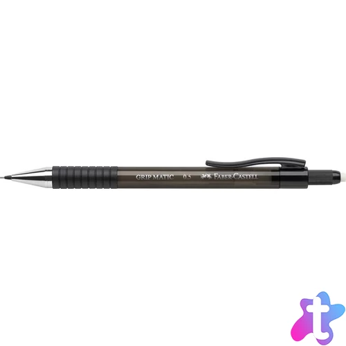Nyomósirón, 0,5 mm, FABER-CASTELL "Grip Matic 1375", fekete