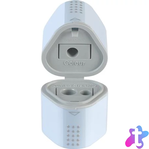 Hegyező, háromlyukú, FABER-CASTELL "Grip 2001 Trio", égkék