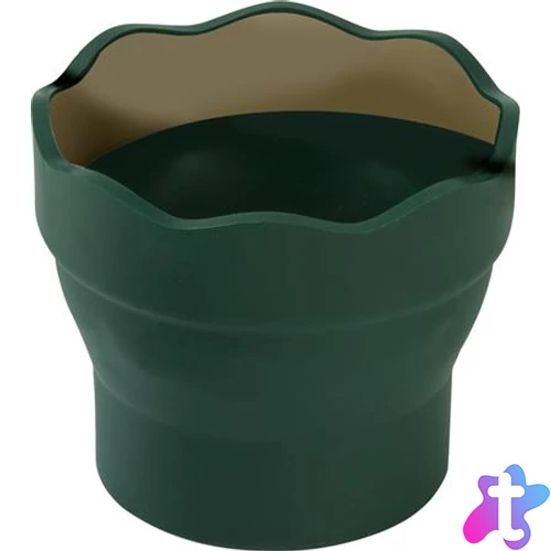 Ecsettál, műanyag, FABER-CASTELL "Click&Go", zöld