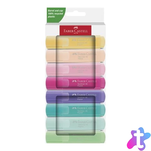 Szövegkiemelő készlet, 1-5 mm, FABER-CASTELL "1546 Pastel", 8 különböző szín