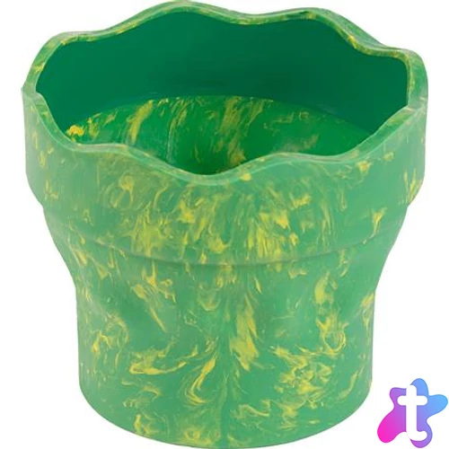 Ecsettál, műanyag, FABER-CASTELL "Click&Go", zöld