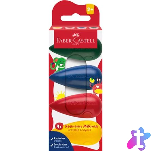 Zsírkréta készlet, FABER-CASTELL "Marok", 4 különböző szín