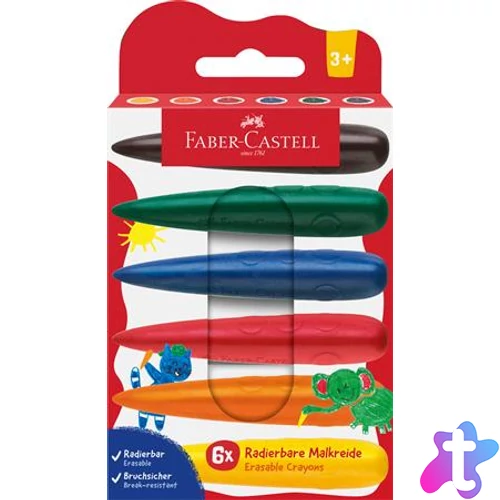 Zsírkréta készlet, FABER-CASTELL, 6 különböző szín