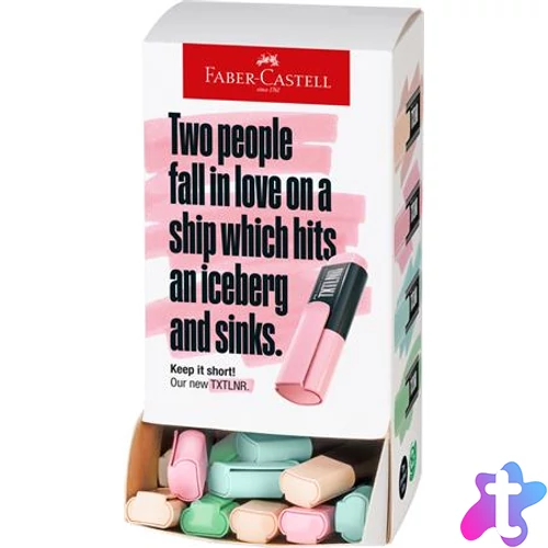 Szövegkiemelő display, mini, FABER-CASTELL "TXTLNR", pasztell színek