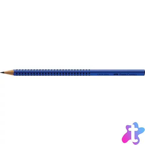Grafitceruza, B, háromszögletű, FABER-CASTELL "Grip 2001", kék