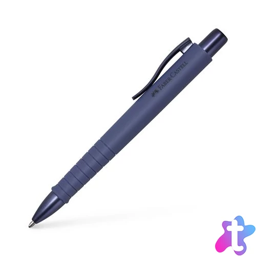 Golyóstoll, 1 mm, XB, nyomógombos tolltest, kék alkonyat tolltest, FABER-CASTELL "Poly Ball Urban", kék