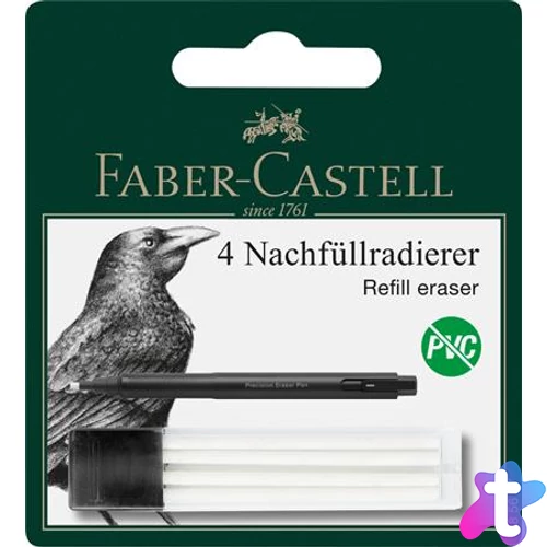 Pótbél precíziós radírstifthez, 4 darabos, FABER-CASTELL