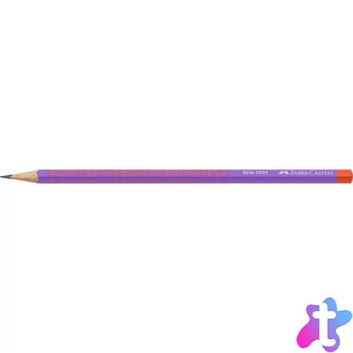 Grafitceruza, B, háromszögletű, FABER-CASTELL "Grip 2001 Flow", piros-lila