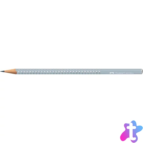 Grafitceruza, B, háromszögletű, FABER-CASTELL "Sparkle Aurora", jégkék
