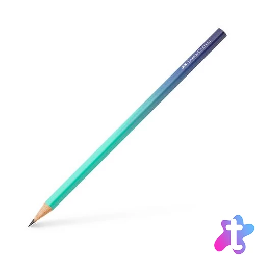 Grafitceruza, B, háromszögletű, FABER-CASTELL "Flow", türkiz-kék