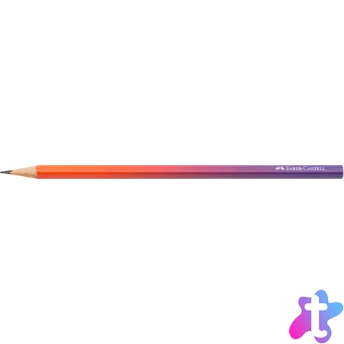 Grafitceruza, B, háromszögletű, FABER-CASTELL "Flow", piros-lila