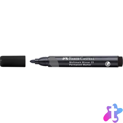 Alkoholos marker, 2,8 mm, kúpos, FABER-CASTELL "Multimark Winner 23", fekete