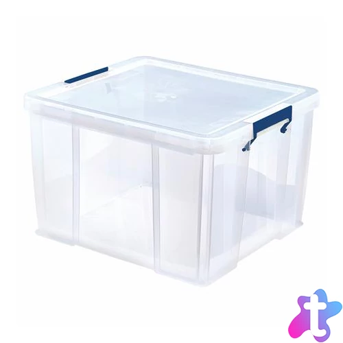 Műanyag tároló doboz, átlátszó, 48 liter, FELLOWES, "ProStore™"