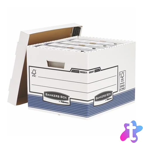 Archiválókonténer, karton, standard, "BANKERS BOX® SYSTEM by FELLOWES®", kék