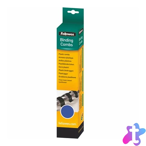 Spirál, műanyag, 8 mm, 21-40 lap, FELLOWES, 25 db, kék