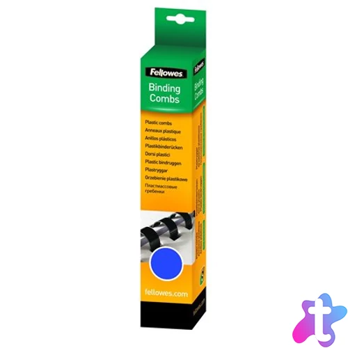 Spirál, műanyag, 6 mm, 10-20 lap, FELLOWES, 25 db, kék