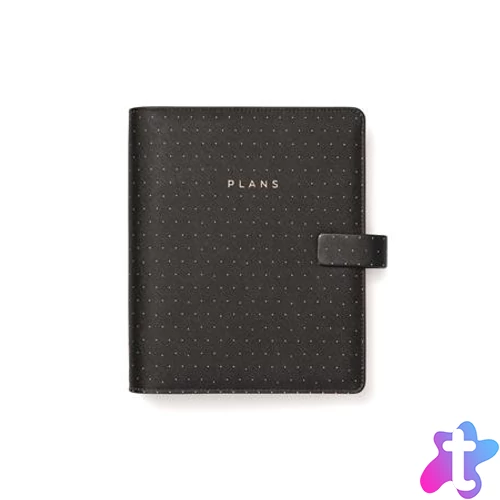Kalendárium, gyűrűs, betétlapokkal, A5, FILOFAX "Moonlight", fekete