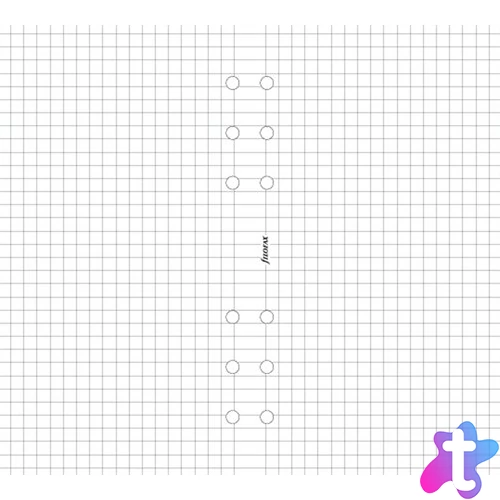 Kalendárium betét, jegyzetlap, personal méret, kockás, FILOFAX, fehér