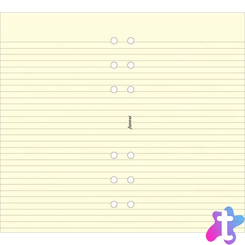 Kalendárium betét, jegyzetlap, personal méret, vonalas, FILOFAX, krémszín