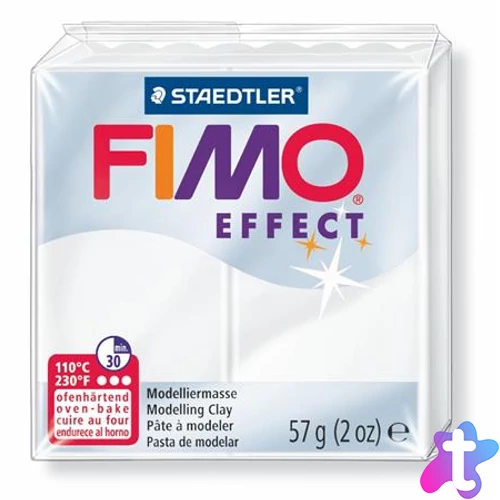 Gyurma, 57 g, égethető, FIMO "Effect", áttetsző