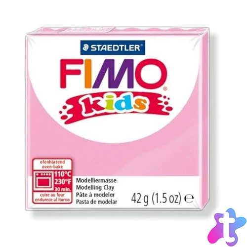 Gyurma, 42 g, égethető, FIMO "Kids", világos rózsaszín