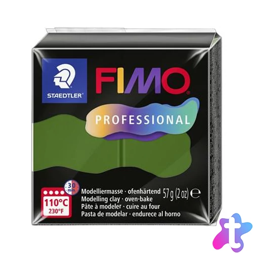 Gyurma, 57 g, égethető, FIMO "Professional", levélzöld