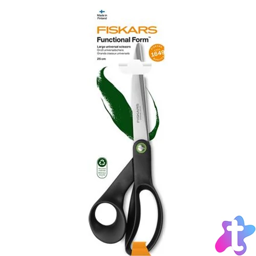 Olló, általános, 25 cm, FISKARS "Functional Form Renew", fekete