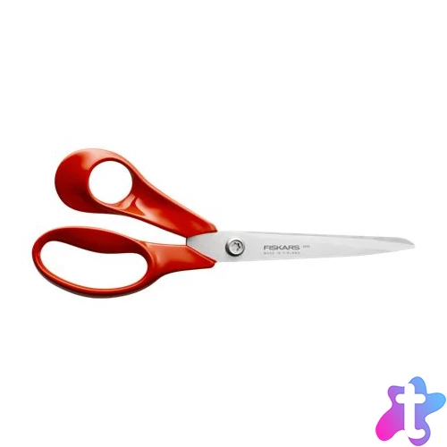 Olló, általános, 21 cm, balkezes, FISKARS "Classic", piros