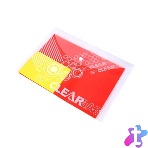 Irattartó tasak, A4, PP, patentos, 180 mikron, FLEXOFFICE "FO-CBF05", áttetsző
