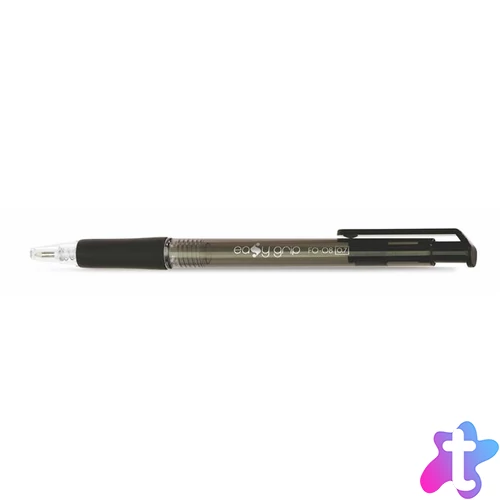 Golyóstoll, 0,4 mm, nyomógombos, FLEXOFFICE "EasyGrip", fekete