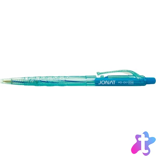 Golyóstoll, 0,25 mm, nyomógombos, vegyes test, FLEXOFFICE "Jonat", kék